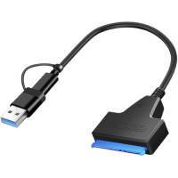Конвертор USB3.0 Type-A/C to 2.5" SATA HDD/SSD, Dynamode
