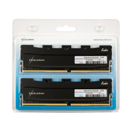 Пам'ять DDR4 RAM_16Gb (2x8Gb) 3200Mhz Exceleram Kudos Black (EKBLACK4163222AD) - зображення 3