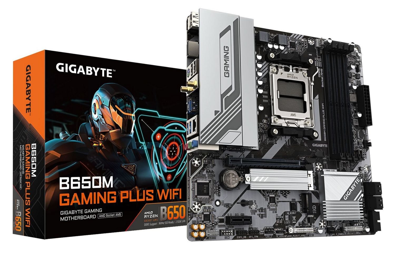 Мат. плата AM5 Gigabyte B650M GAMING PLUS WIFI - зображення 1