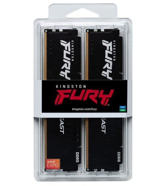 Пам'ять DDR5 RAM_32Gb (2x16Gb) 5600Mhz Kingston Fury Beast Black EXPO (KF556C36BBEK2-32) - зображення 5