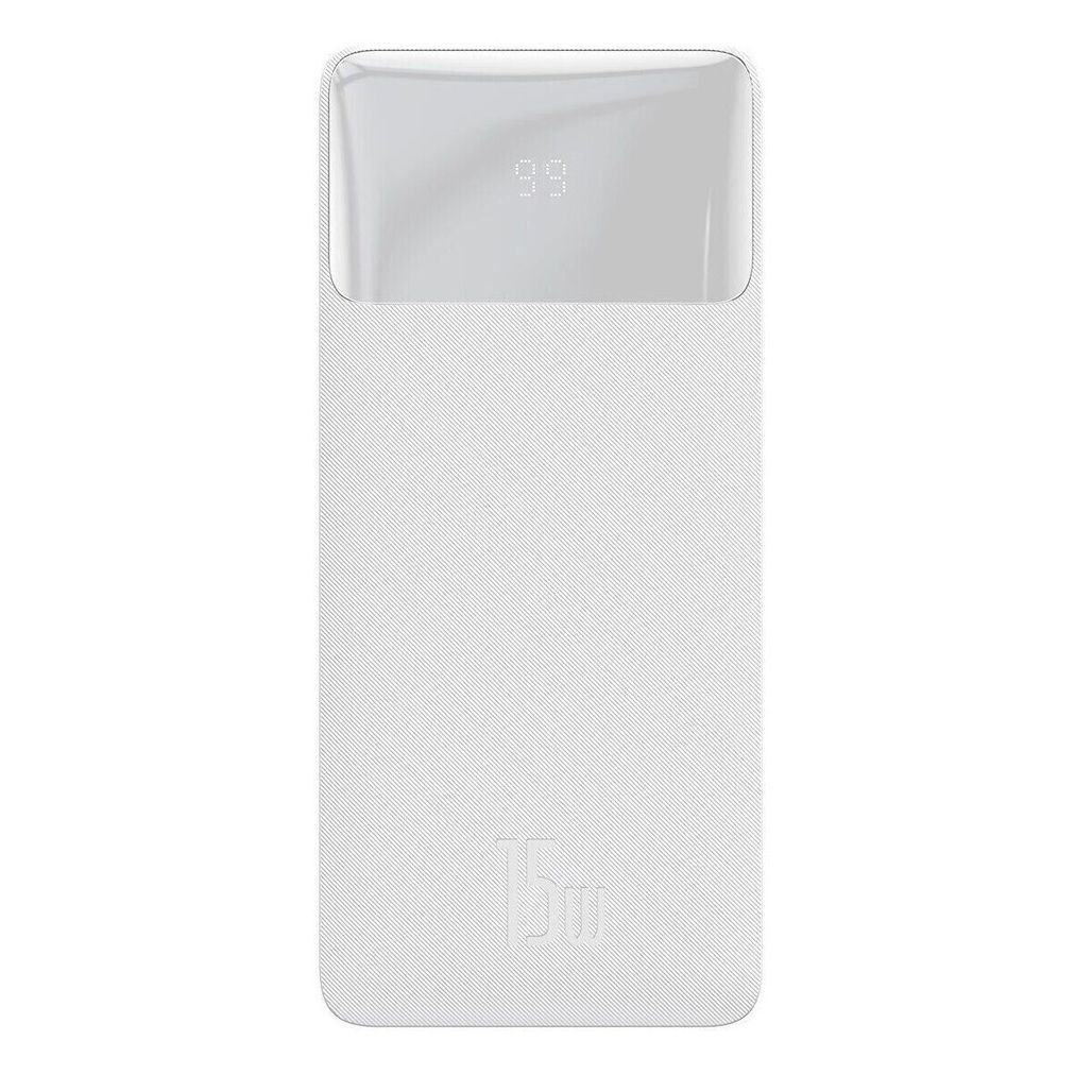 Батарея POWER BANK Baseus Bipow Display 30000mAh 15W White - зображення 1