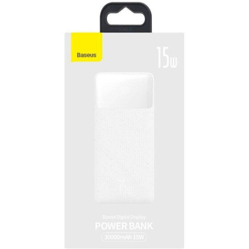 Батарея POWER BANK Baseus Bipow Display 30000mAh 15W White - зображення 5