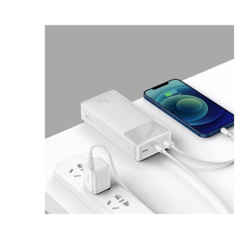 Батарея POWER BANK Baseus Bipow Display 30000mAh 15W White - зображення 6