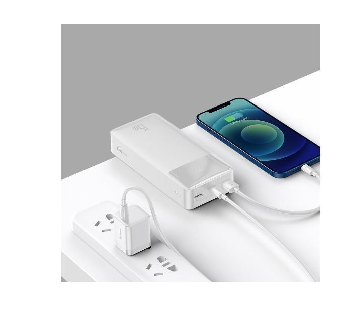 Батарея POWER BANK Baseus Bipow Display 30000mAh 15W White - зображення 6