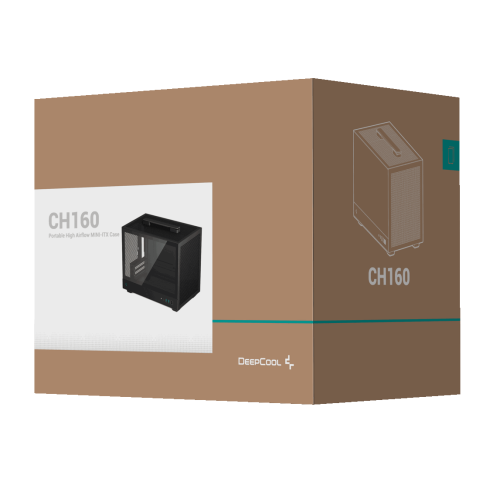 Корпус Deepcool CH160 Black, без БЖ - зображення 12