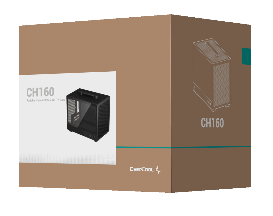 Корпус Deepcool CH160 Black, без БЖ - зображення 12