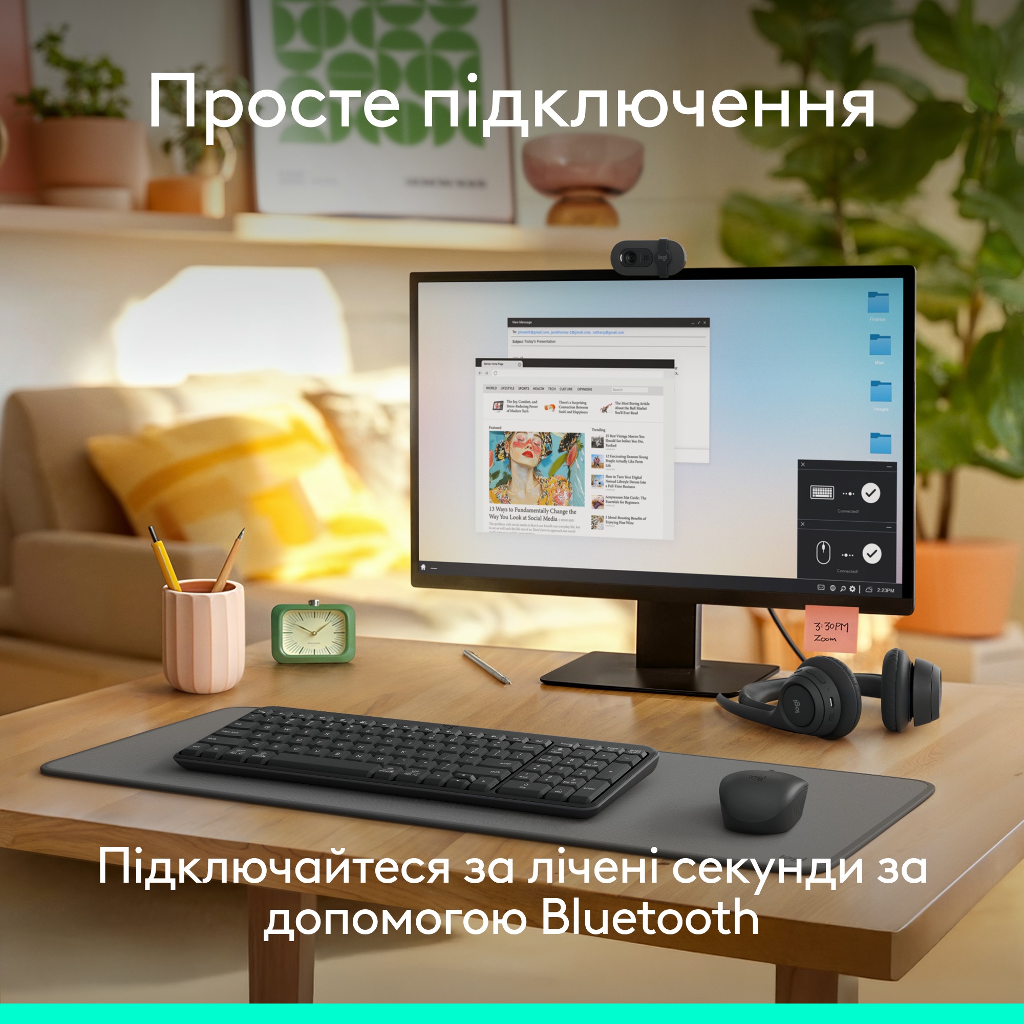 Комплект безпровідний Logitech Wireless Combo MK250 - зображення 2