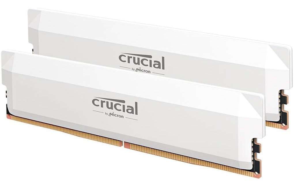 Пам'ять DDR5 RAM_32Gb (2x16Gb) 6400Mhz Micron Crucial Pro Overclocking White (CP2K16G64C38U5W) - зображення 1