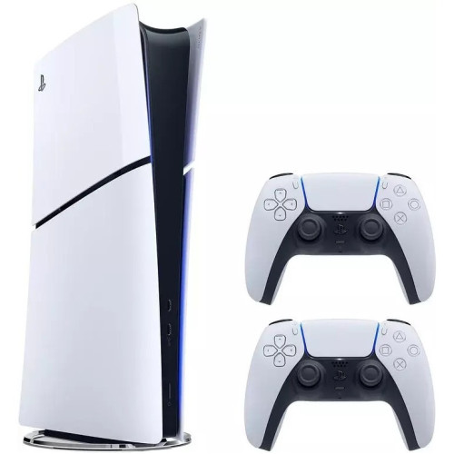 Ігрова консоль Sony PlayStation 5 Slim Digital + 2x DualSense White - зображення 1