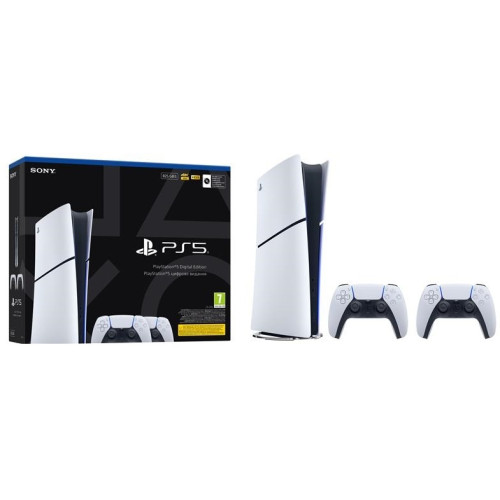 Ігрова консоль Sony PlayStation 5 Slim Digital + 2x DualSense White - зображення 7