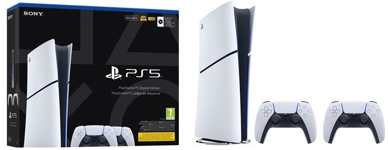 Ігрова консоль Sony PlayStation 5 Slim Digital + 2x DualSense White - зображення 7