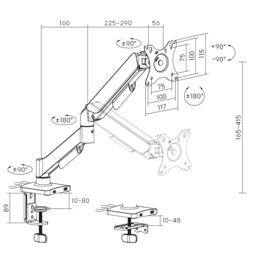 Настільне кріплення OfficePro MA511B - зображення 4