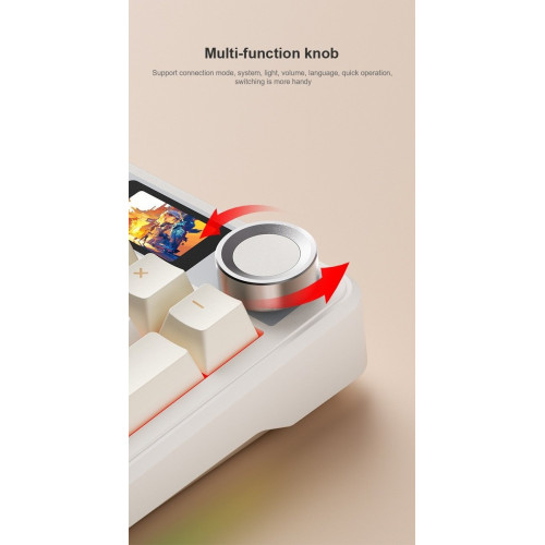 Клавіатура Aula F108 Pro Wireless\/Bluetooth UA Black\/Blue (6978080501295) - зображення 7