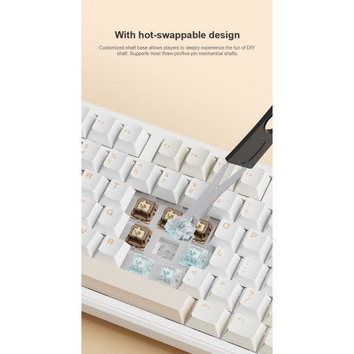 Клавіатура Aula F108 Pro Wireless\/Bluetooth UA Black\/Blue (6978080501295) - зображення 8