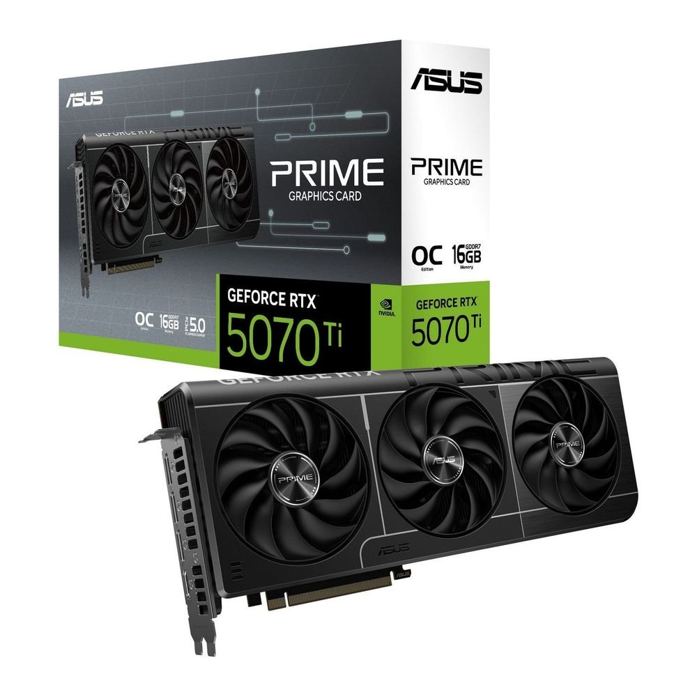 Відеокарта GeForce RTX 5070 Ti 16 GDDR7 ASUS PRIME OC (PRIME-RTX5070TI-O16G) - зображення 1