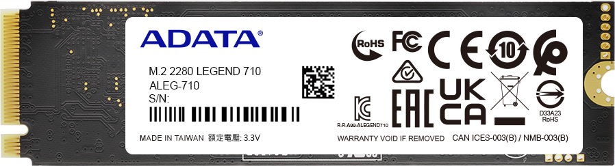 Накопичувач SSD NVMe M.2 2TB A-DATA Legend 710 (ALEG-710-2TCS) - зображення 4