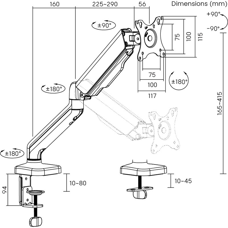 Настільне кріплення HiSmart HS083168 - зображення 6