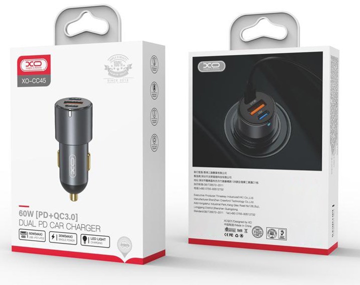 Автомобільний зарядний пристрій XO CC45 (XO-CC45-BK) - зображення 6