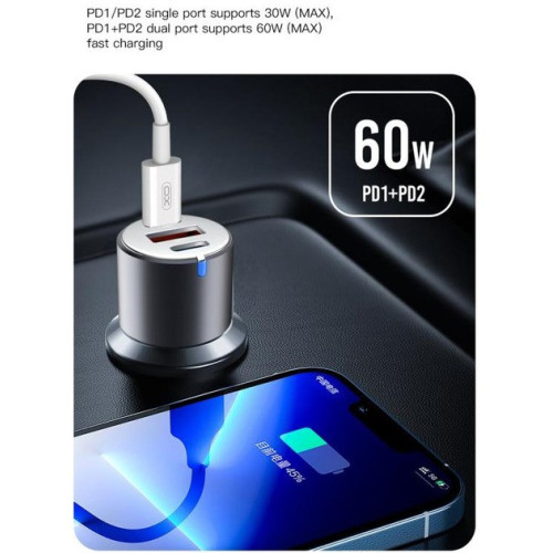 Автомобільний зарядний пристрій XO CC45 (XO-CC45-BK) - зображення 7