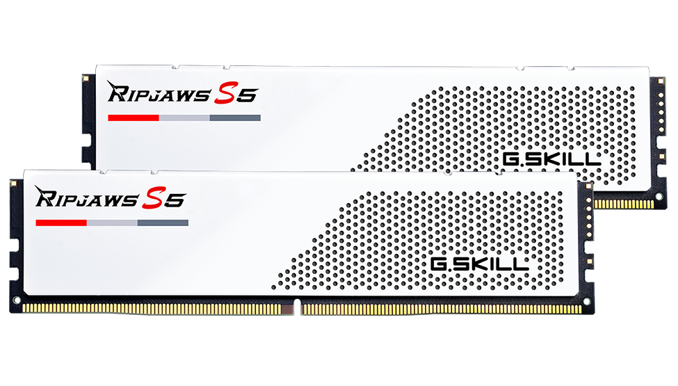 Пам'ять DDR5 RAM_32Gb (2x16Gb) 5600Mhz G.Skill Ripjaws S5 White (F5-5600J4040C16GX2-RS5W) - зображення 2