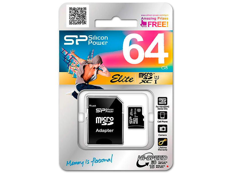 MicroSDXC 64 Gb Silicon Power class 10 UHS-I - зображення 3
