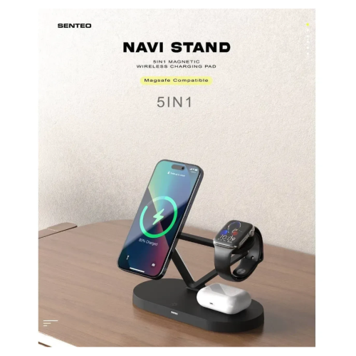 Безпровідний зарядний пристрій SENTEO D1 45W 5in1 - зображення 3