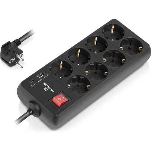 Мережевий фільтр REAL-EL RS-PROTECT 805 (EL122300043) - зображення 1