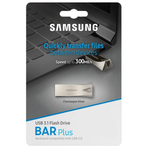Флеш пам'ять USB 64 Gb Samsung BAR Plus Champaign Silver USB3.1 Gen 1 - зображення 5