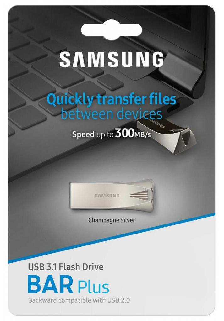 Флеш пам'ять USB 64 Gb Samsung BAR Plus Champaign Silver USB3.1 Gen 1 - зображення 5