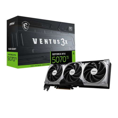 Відеокарта GeForce RTX 5070 Ti 16 GDDR7 MSI VENTUS 3X OC (RTX 5070 Ti 16G VENTUS 3X OC) - зображення 1