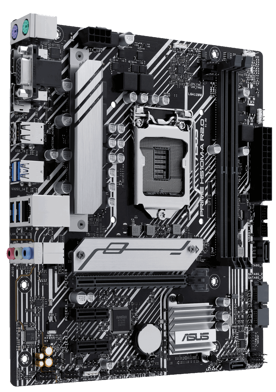 Мат. плата 1200 ASUS PRIME H510M-A R2.0 - зображення 3