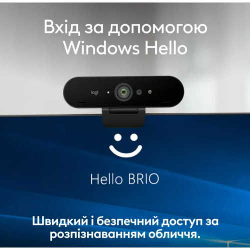 Вебкамера Logitech Brio 4K Ultra HD Black - зображення 5