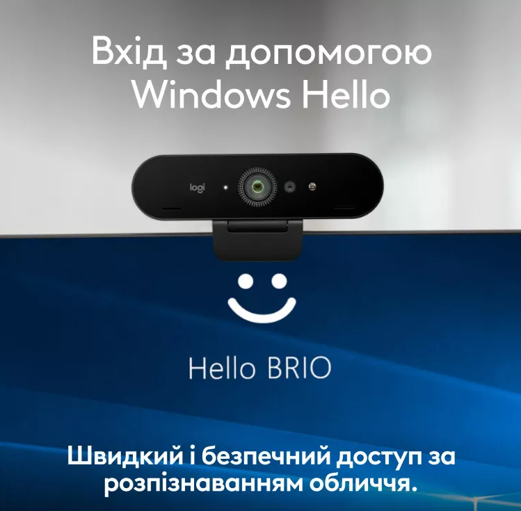 Вебкамера Logitech Brio 4K Ultra HD Black - зображення 5