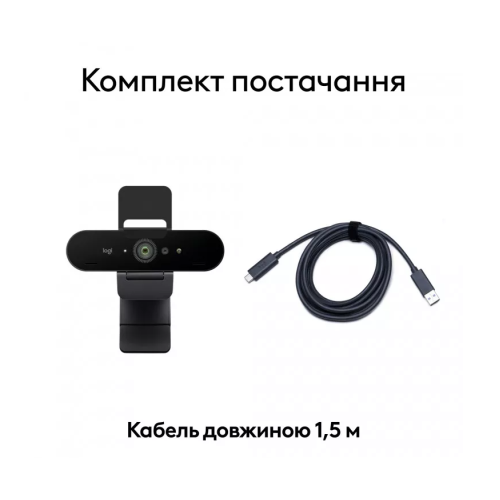 Вебкамера Logitech Brio 4K Ultra HD Black - зображення 2