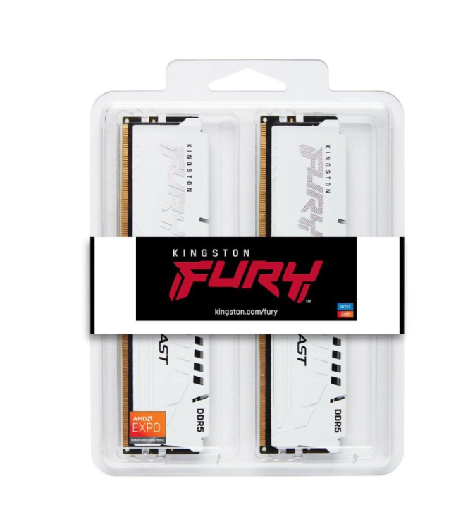 Пам'ять DDR5 RAM_64Gb (2x32Gb) 5600Mhz Kingston Fury Beast White EXPO (KF556C36BWEK2-64) - зображення 3