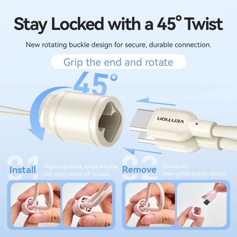 Батарея POWER BANK Vention 20000mAh 22.5W Fast Charging Beige - зображення 4