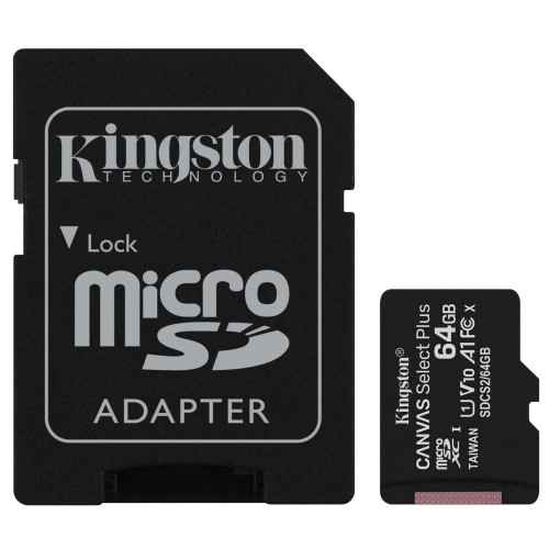 MicroSDXC 64 Gb Kingston Canvas Select Plus class 10 UHS-I A1 - зображення 1