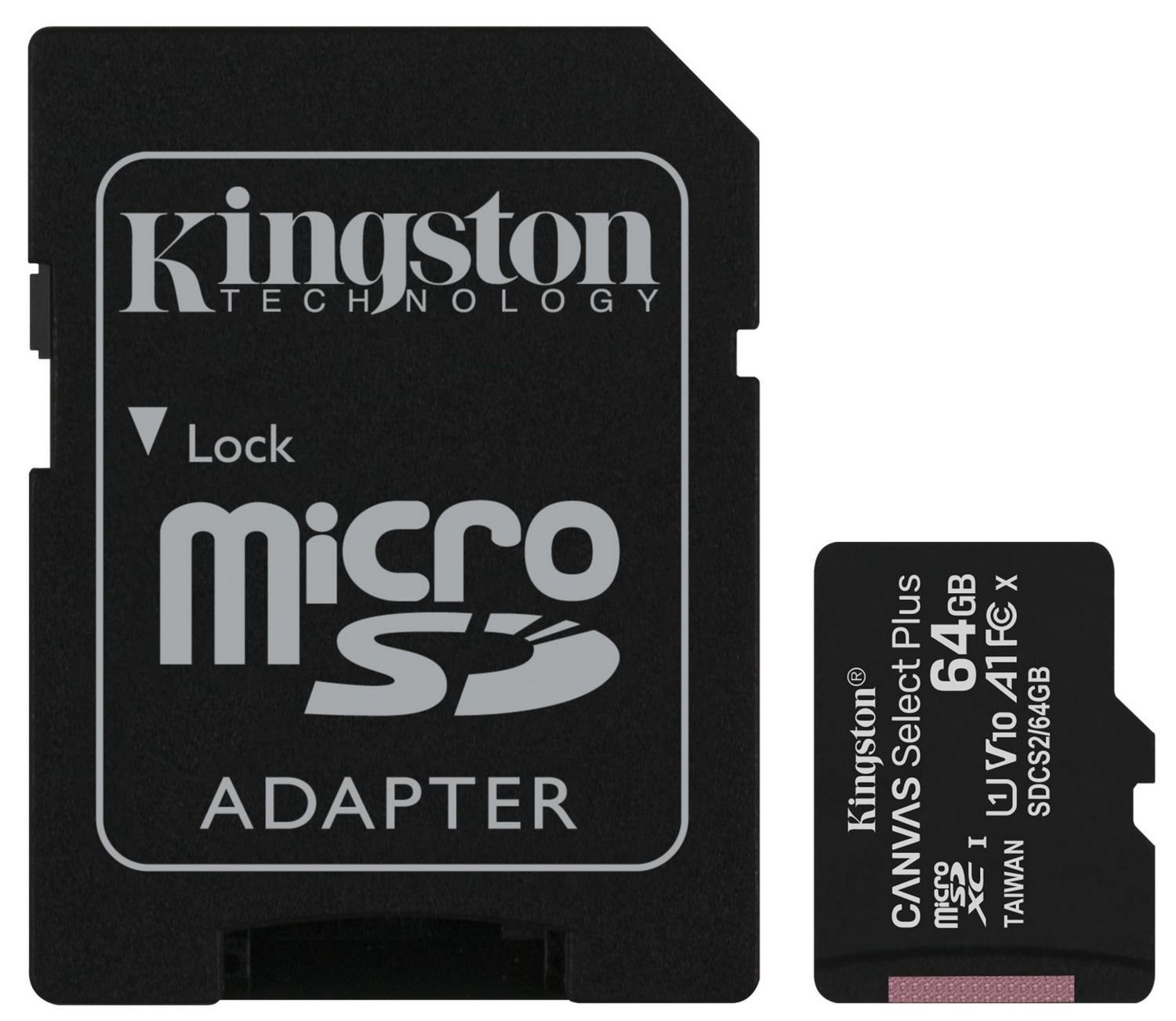 MicroSDXC 64 Gb Kingston Canvas Select Plus class 10 UHS-I A1 - зображення 1