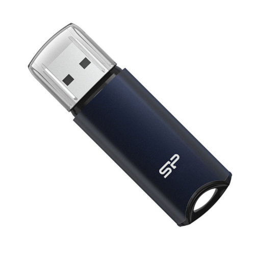 Флеш пам'ять USB 64 Gb Silicon Power Marvel M02 Aluminum Blue USB3.2 Gen 1 - зображення 1