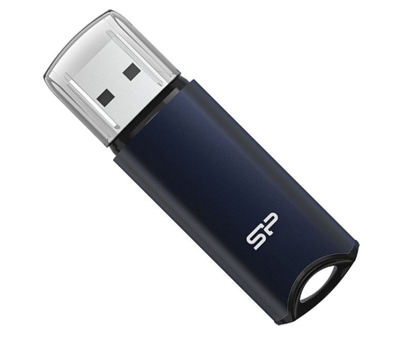 Флеш пам'ять USB 64 Gb Silicon Power Marvel M02 Aluminum Blue USB3.2 Gen 1 - зображення 1