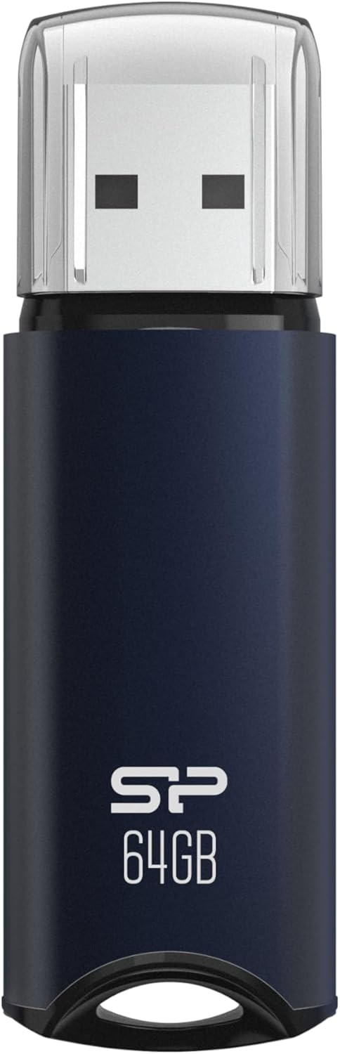 Флеш пам'ять USB 64 Gb Silicon Power Marvel M02 Aluminum Blue USB3.2 Gen 1 - зображення 2