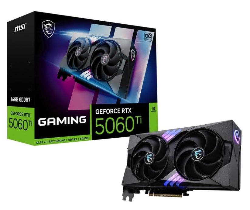 Відеокарта GeForce RTX 5060 Ti 16 GDDR7 MSI GAMING OC (RTX 5060 Ti 16G GAMING OC) - зображення 1