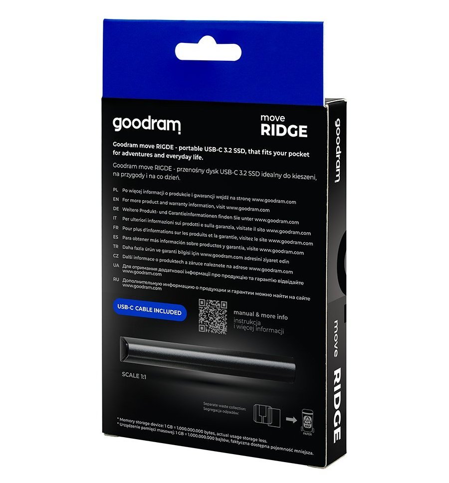 Зовнішній накопичувач SSD 512GB Goodram Move Ridge (SSDR-GMRE-512-K0) - зображення 4