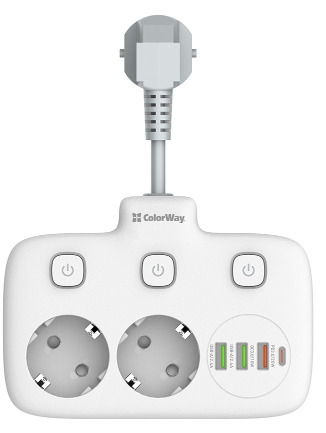 Мережевий фільтр ColorWay (CW-CHE24PDW) - зображення 1