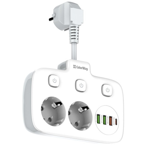 Мережевий фільтр ColorWay (CW-CHE24PDW) - зображення 2