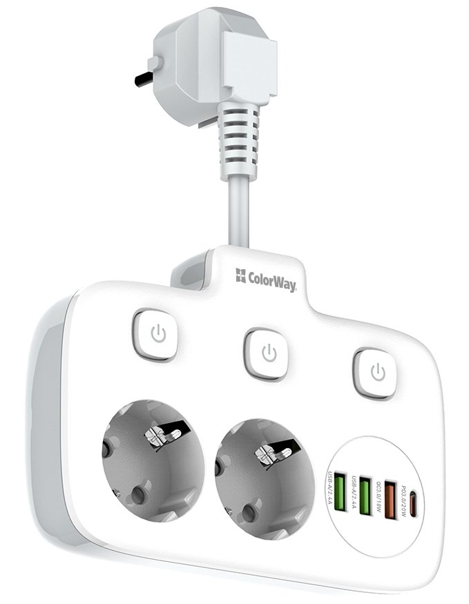 Мережевий фільтр ColorWay (CW-CHE24PDW) - зображення 2