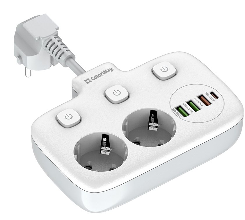 Мережевий фільтр ColorWay (CW-CHE24PDW) - зображення 3