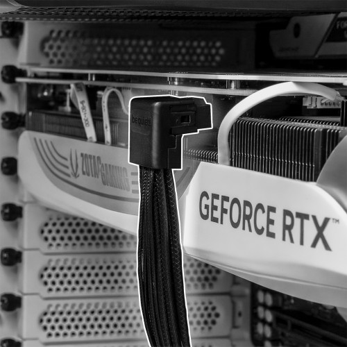 Кабель живлення Video power be quiet! 12V-2X6\/12VHPWR 90° REVERSED CABLE PCI-E - зображення 4