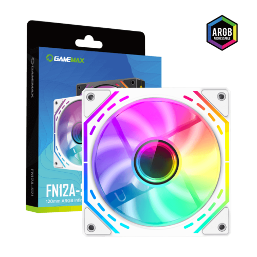 Вентилятор для корпусів 120 мм GAMEMAX FN12A-S2I-W - зображення 6
