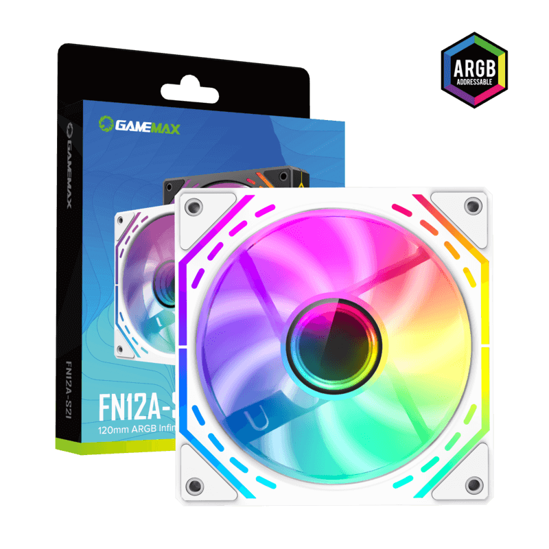 Вентилятор для корпусів 120 мм GAMEMAX FN12A-S2I-W - зображення 6